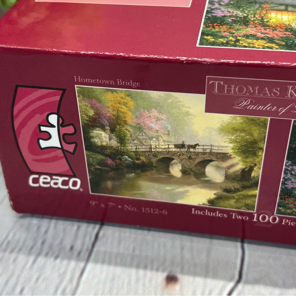 Thomas Kinkade 2 in 1 - 100 piece ea. mini puzzle-NEW in box-Unopened - Picture 5 of 8